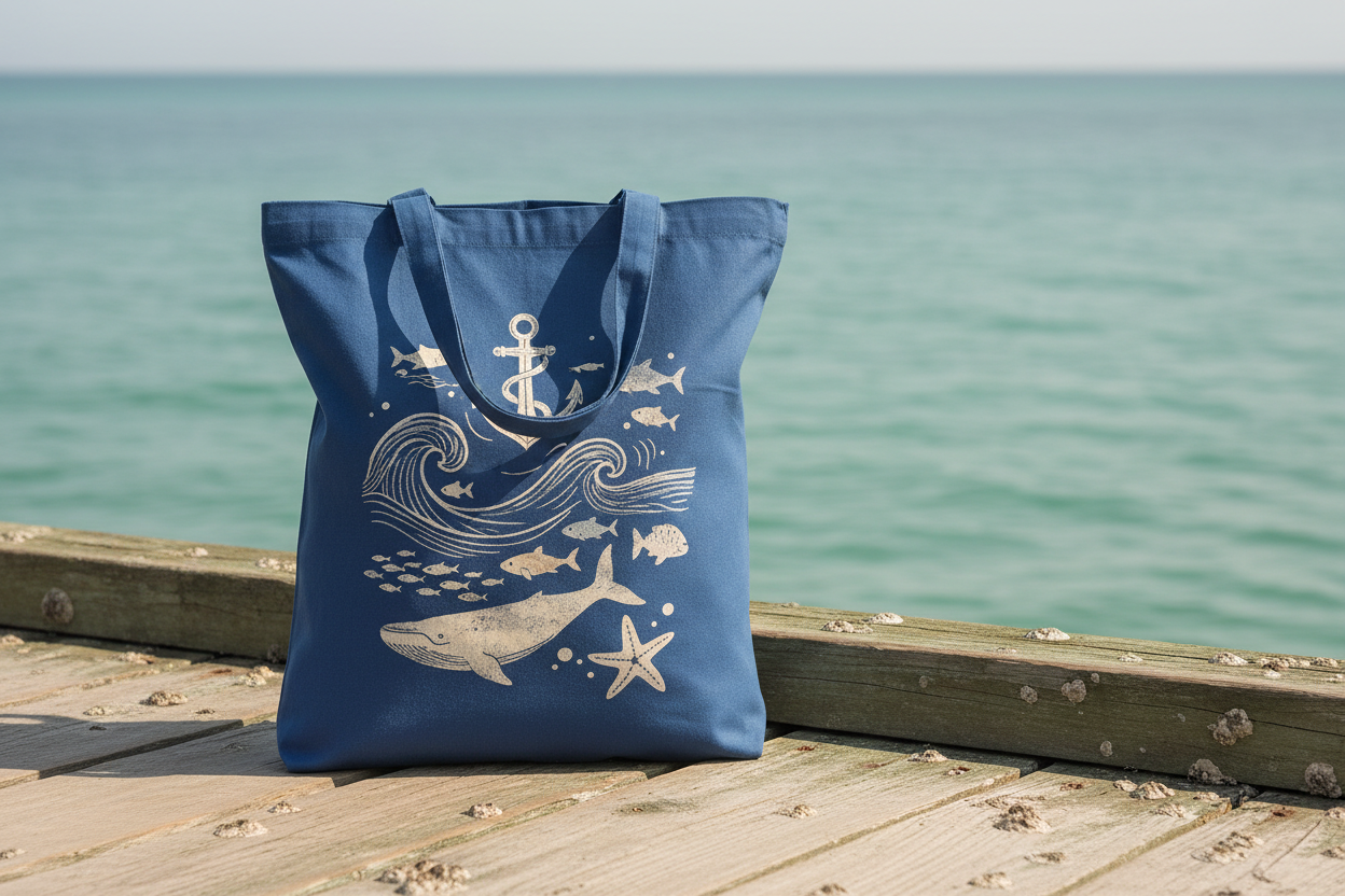 Bomuldspose med ensidigt snoretræk og logotryk (140 g/m²)