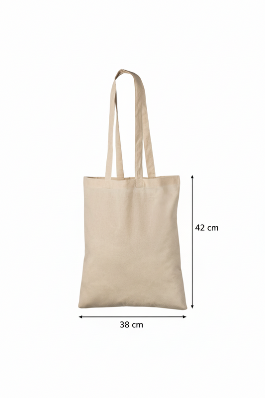 premium naturhvid mulepose med eget tryk