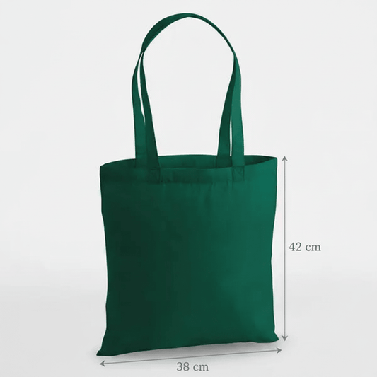 Bottle Green Premium Cotton Tote Bag 38 × 42 cm (200 g/m²) – image 2