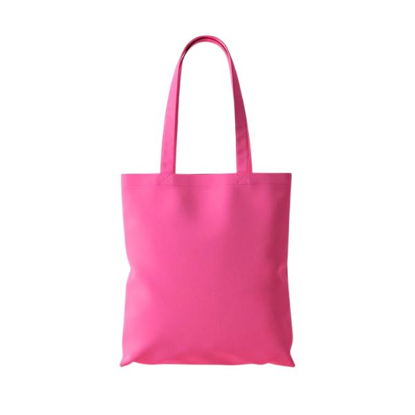 Magenta mulepose i bomuld med logotryk (140 g/m², 38×42 cm)
