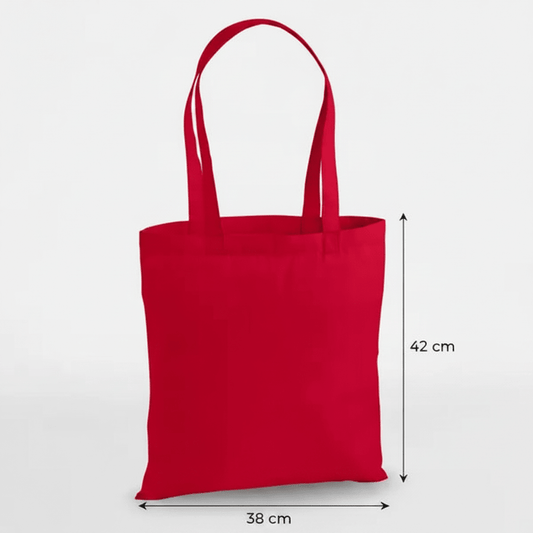 Classic Red Premium Cotton Tote Bag 38 × 42 cm (200 g/m²) – image 2