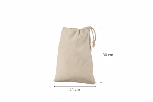 cotton drawstring tote bag with custom print