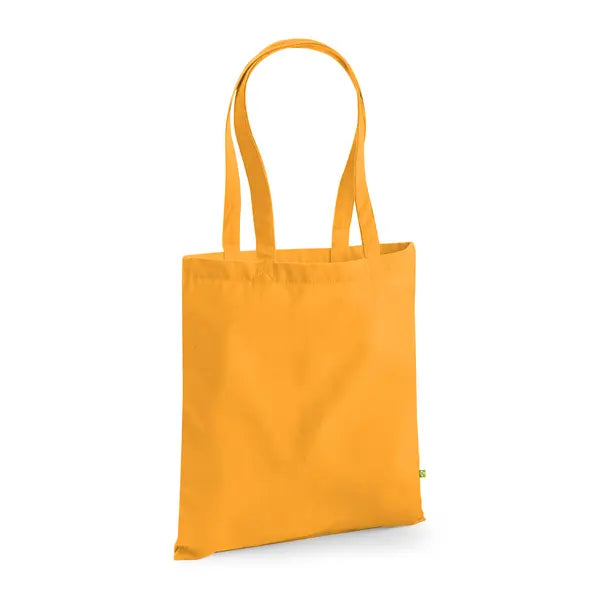 Heavyweight Organic Cotton Tote Bag with Print, 340 g/m² – Amber Yellow