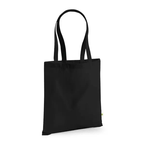 Kräftige Bio-Baumwolltasche mit Druck, 340 g/m² – Schwarz