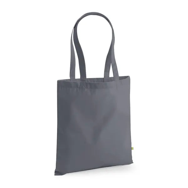 Tote bag en coton bio épais avec impression, 340 g/m² – Gris graphite