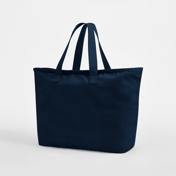Marineblå, Ekstra Stor, Kraftig Canvas Mulepose 47 × 40 × 17 cm (475 g/m²)