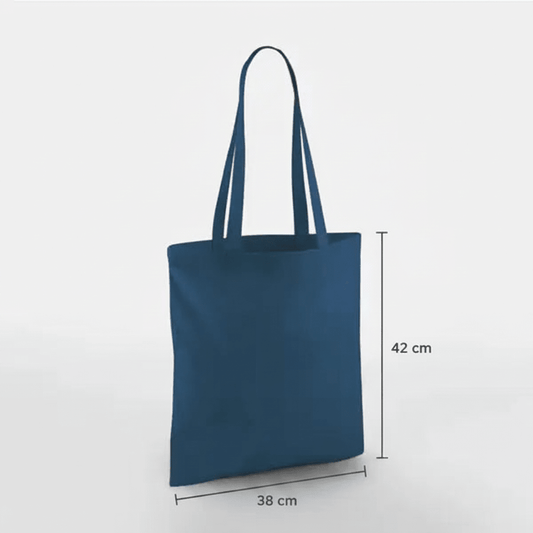 Petrol Blue Classic Cotton Tote Bag 38 × 42 cm (140 g/m²) – image 2