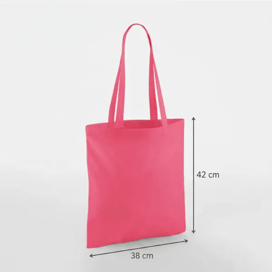Raspberry Pink Classic Cotton Tote Bag 38 × 42 cm (140 g/m²) – image 2