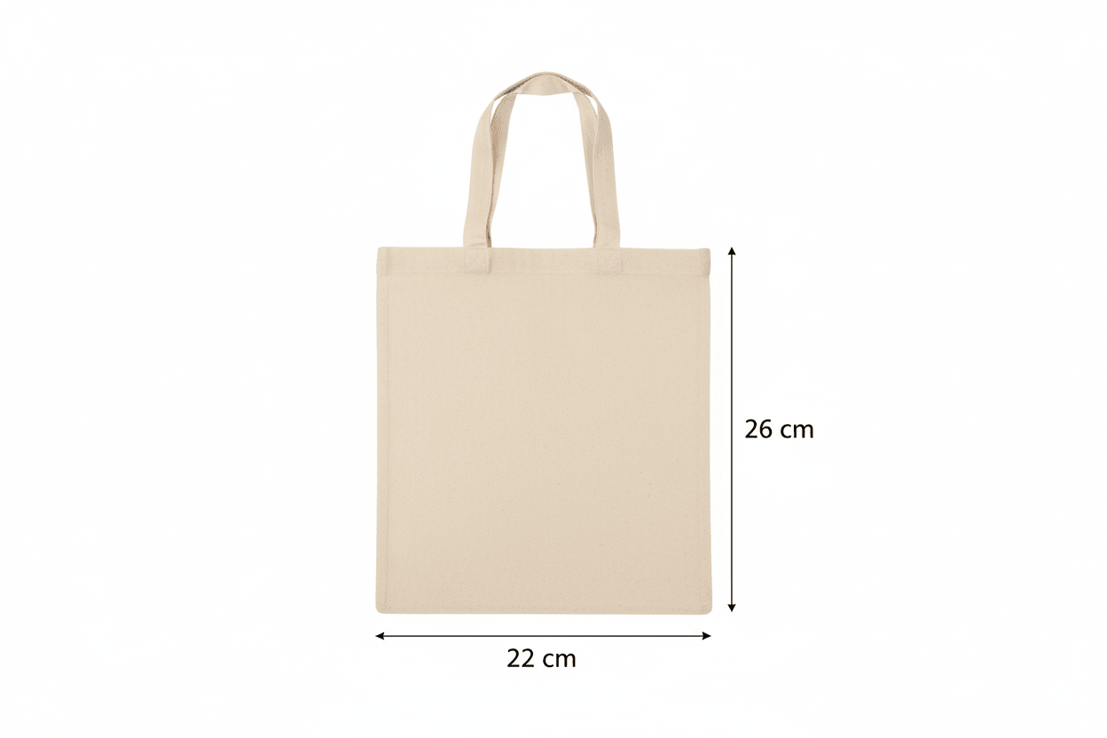 Small Cotton Bag with custom print 22 x 26 cm (140 g/m²) - Natural