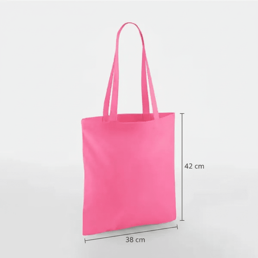 True Pink Classic Cotton Tote Bag 38 × 42 cm (140 g/m²) – image 2