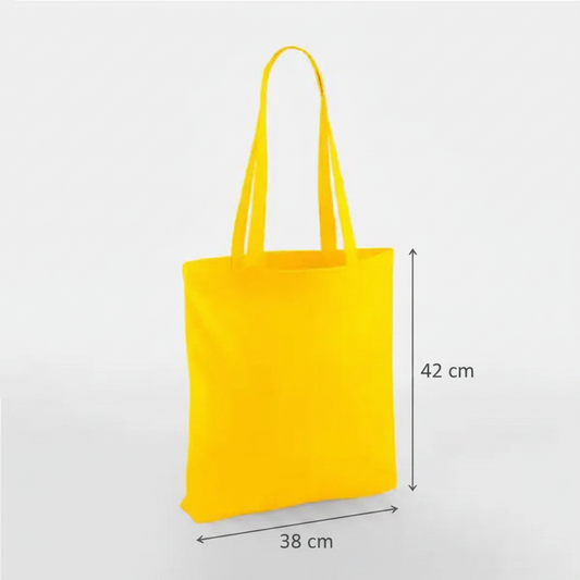 Sunflower Yellow Classic Cotton Tote Bag 38 × 42 cm (140 g/m²) – image 2