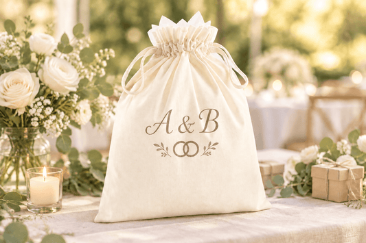 Sacchetto regalo stampato per gli invitati al matrimonio