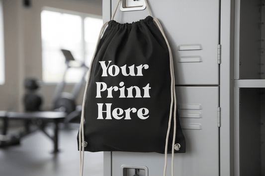 Drawstring gymsac in many colors - with custom print