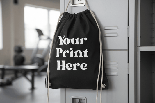 Drawstring gymsac in many colors - with custom print