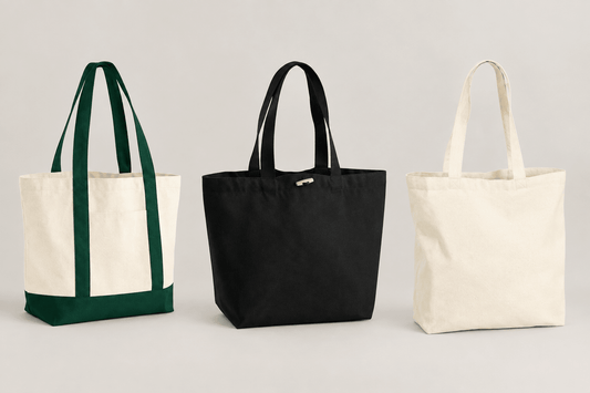 Our Three New Organic Canvas Tote Bag Ranges With Custom Print