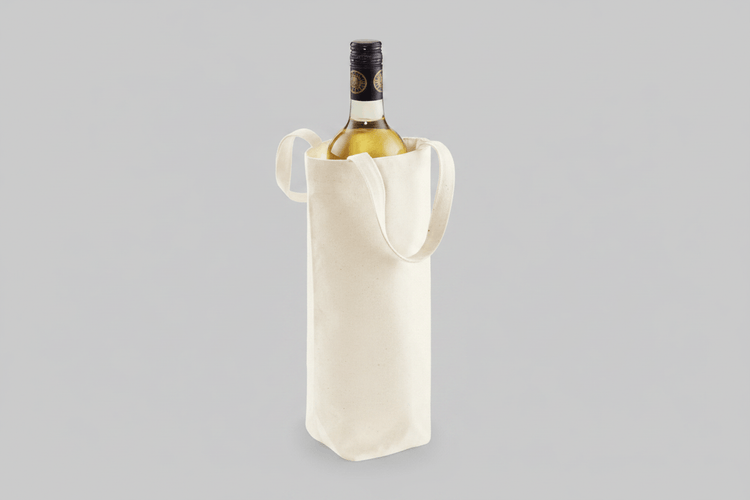 Cotton Bottle Bags with Custom Print, 407 g/m²