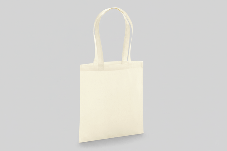 Bolsas de tela planas de algodón orgánico premium 200 g/m² con estampación personalizada, certificadas GOTS, en siete colores