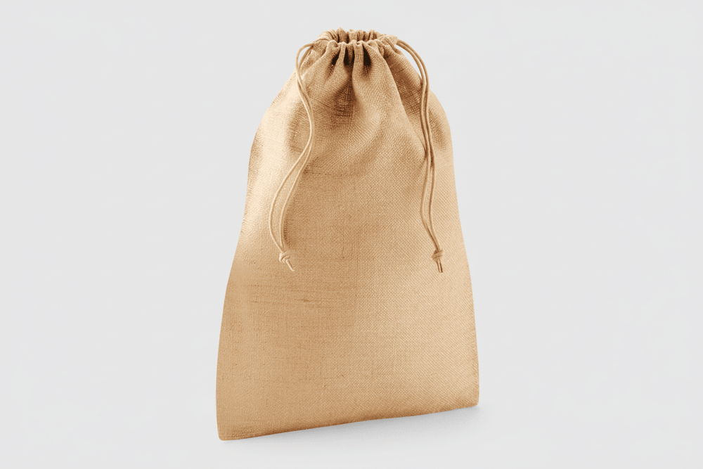 Video of the natural jute drawstring bags 300 g/m² with how ordering works (landscape)