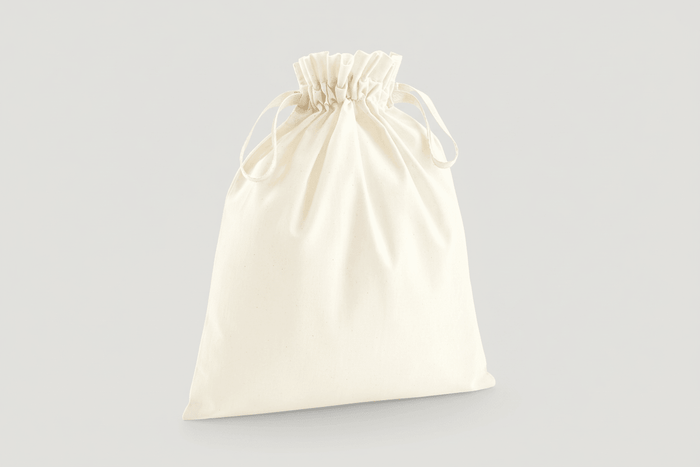 Kordelzugbeutel aus Bio-Baumwolle, 115 g/m²