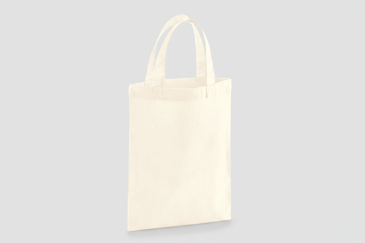 Tiny Cotton Tote Bags with Custom Print 19 × 25 cm, 140 gm²