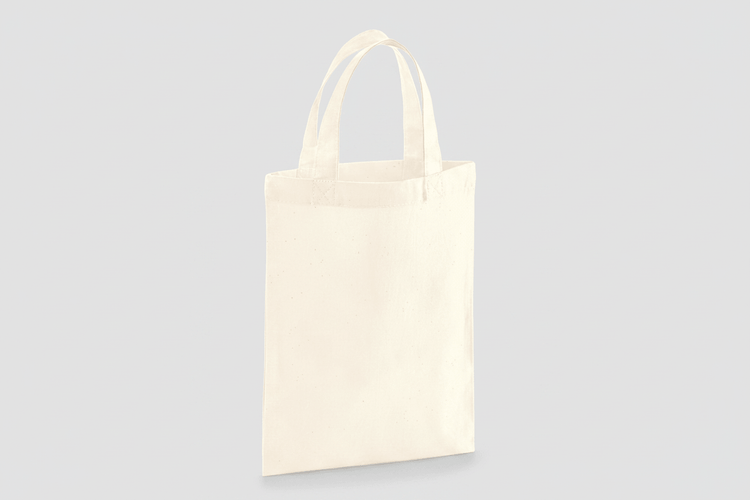 Tiny Cotton Tote Bags with Custom Print 19 × 25 cm, 140 gm²
