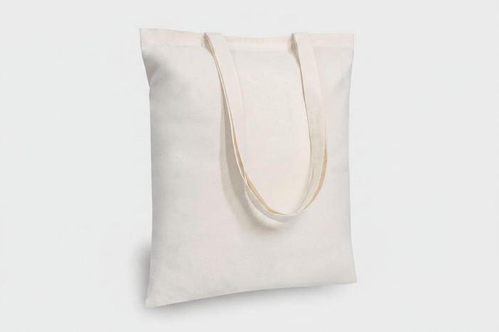 Budget Cotton Tote Bags With Long Handles and Custom Print 140 g/m²