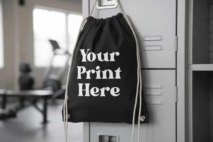 Drawstring Cotton Gymsac with Custom Print, 37×46 cm, 140 g/m²