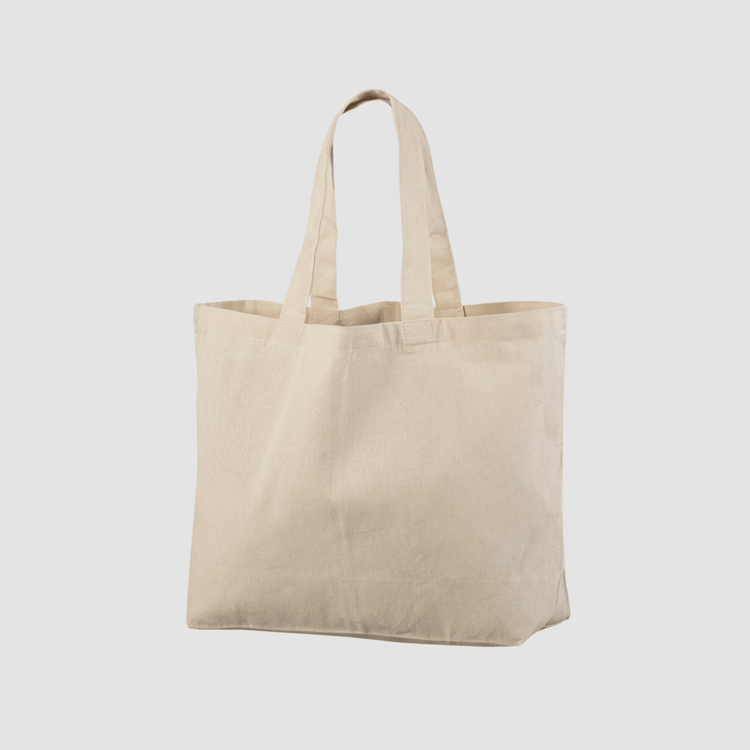 Muleposer i genanvendt materiale med eget tryk, 38 × 42 cm, 140 g/m²