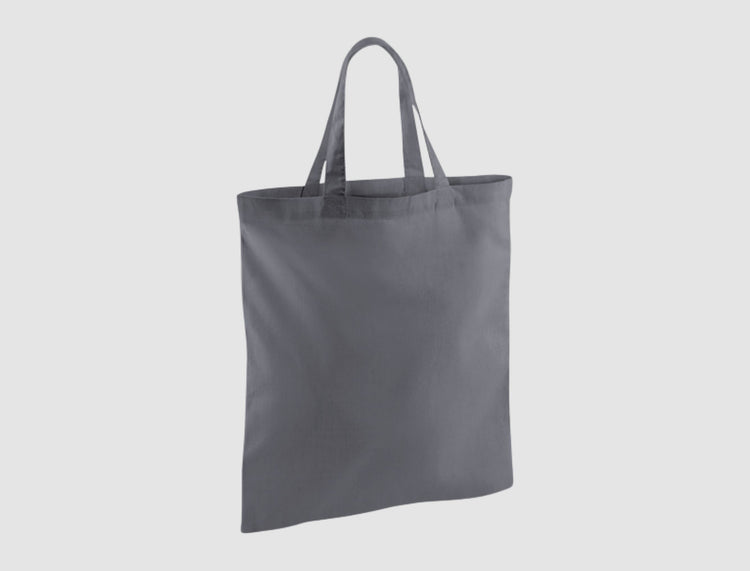 Short Handles Tote Bags With Custom Print, 140 g/m²