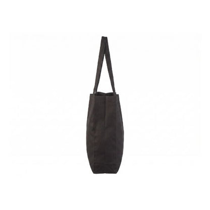 Black - Heavyweight Tote Bag with Logo Print (340 g/m², 38×42 cm, Side & Bottom Gussets)