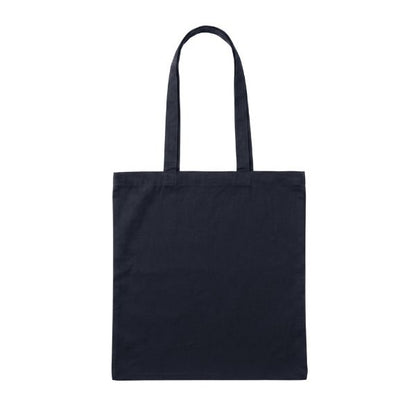Svart tygpåse i bomull med logotyptryck, 220 g/m², 38 × 42 cm