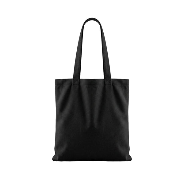 Sort premium-mulepose i bomuld 38 × 42 cm (200 g/m²)