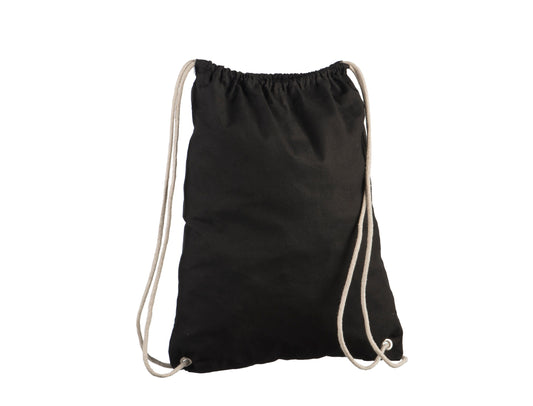Black Drawstring Cotton Bag 38 x 46 cm (140 g/m²)