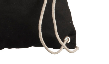 Bomuldspose med ensidigt snoretræk og logotryk (140 g/m²)