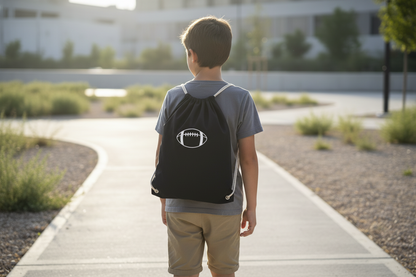 Bomuldspose med ensidigt snoretræk og logotryk (140 g/m²)