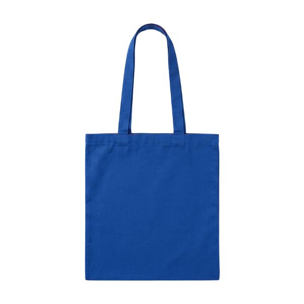 Blå tygpåse i bomull med eget tryck, 220 g/m², 38 × 42 cm