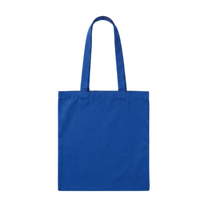 Blå tygpåse i bomull med eget tryck, 220 g/m², 38 × 42 cm