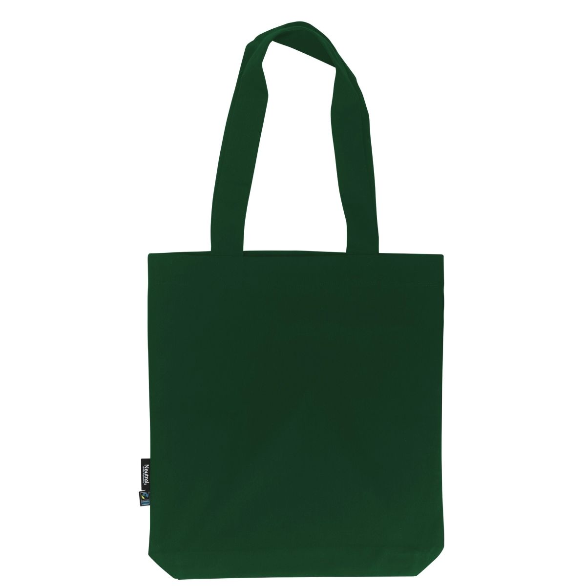 Bolsa Verde Botella de twill de algodón orgánico y Fairtrade con estampado de logo