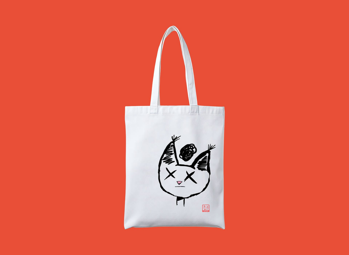 Brain-fog Kai-chan mulepose med logoprint (220 g/m², 38×42 cm)