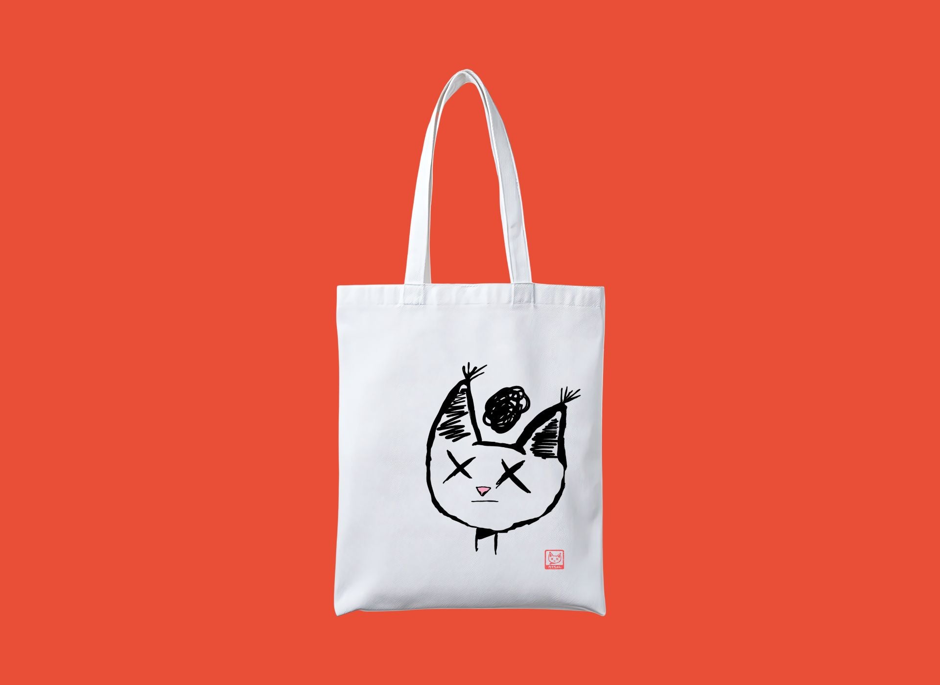 Brain-fog Kai-chan mulepose med logoprint (220 g/m², 38×42 cm)