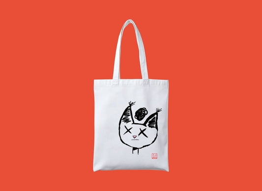 Brain-fog Kai-chan Tote Bag with Logo Print (220 g/m², 38×42 cm)