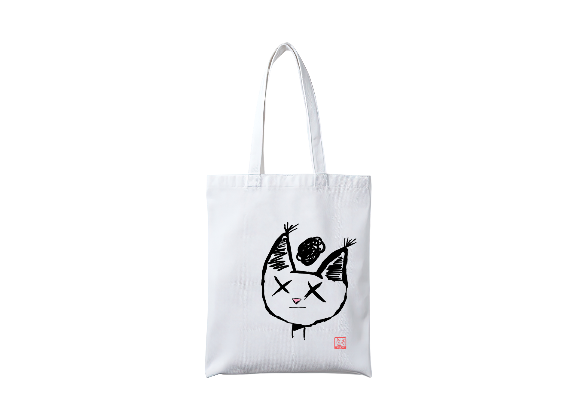 Brain-fog Kai-chan mulepose med logoprint (220 g/m², 38×42 cm)