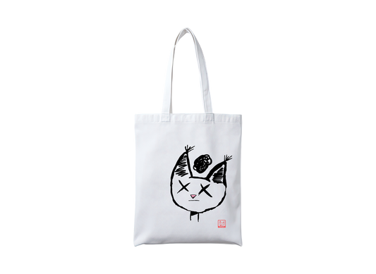 Brain-fog Kai-chan Tote Bag with Logo Print (220 g/m², 38×42 cm)