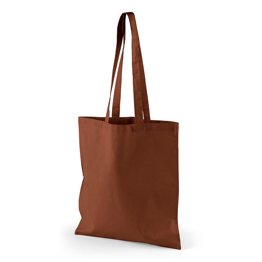 Bolsa de tela marrón con estampado personalizado, 140 g/m², 38 × 42 cm