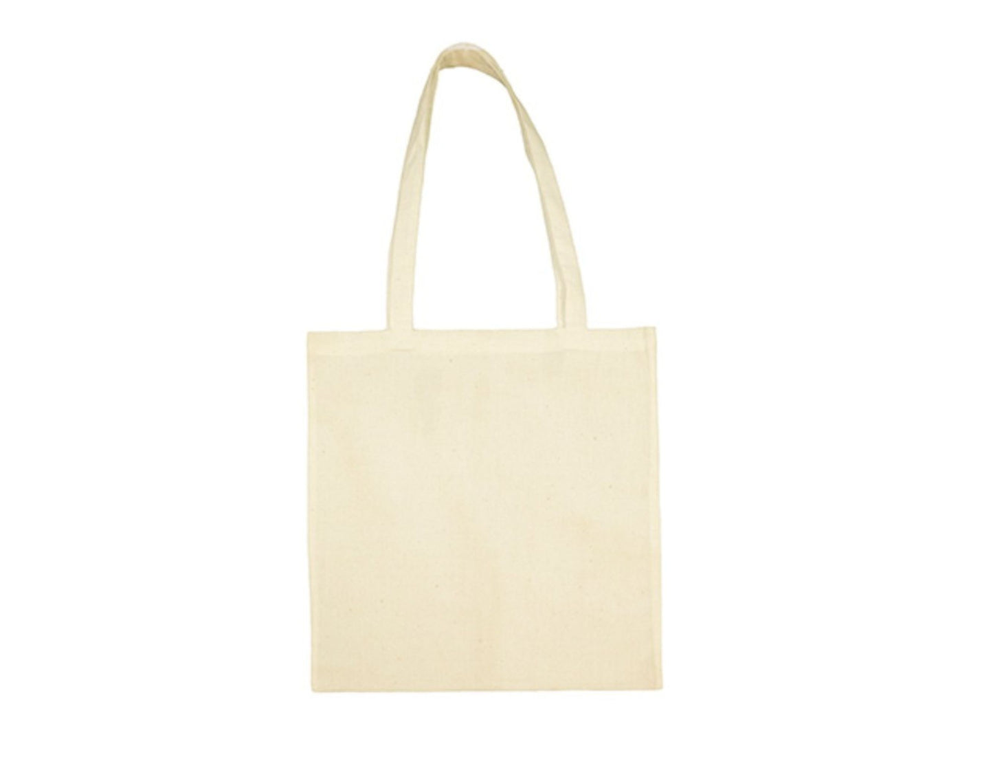 Cheap thin cotton tote bag with custom print 100 g m2 - ecru / natural white
