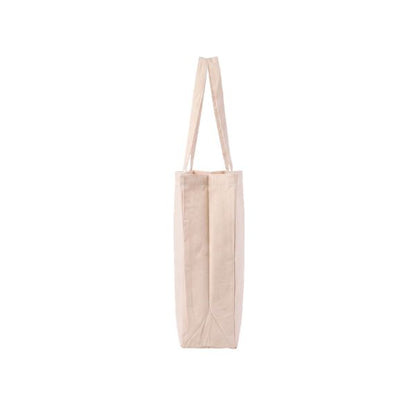 Natural/Standard Tote Bag with Custom Print (220 g/m², 38×42 cm, Side & Bottom Gussets)