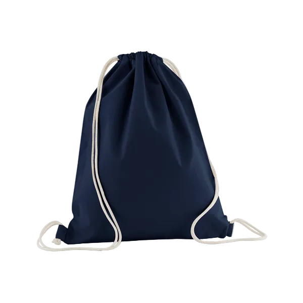 French Navy Blue organic gymsac 140 g/m² with custom print W160