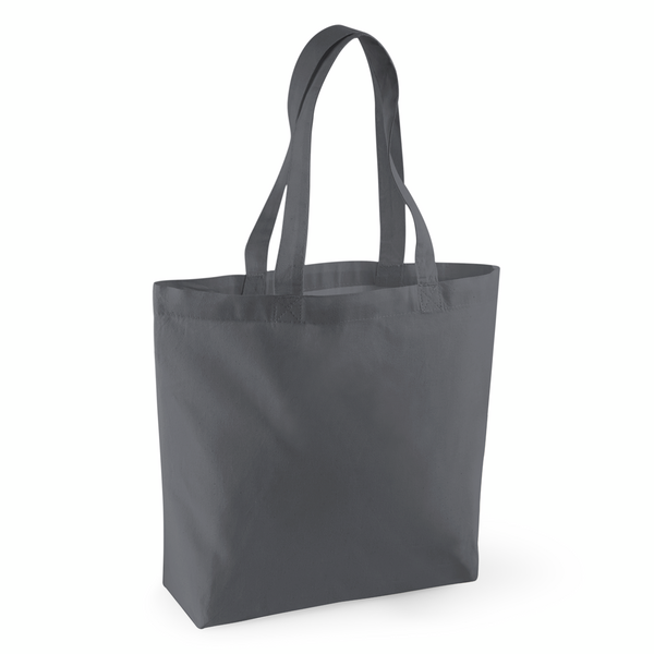 Graphite Grey Organic Cotton Shopper 32 × 35 cm (170 g/m², GOTS, 12 cm Gusset)