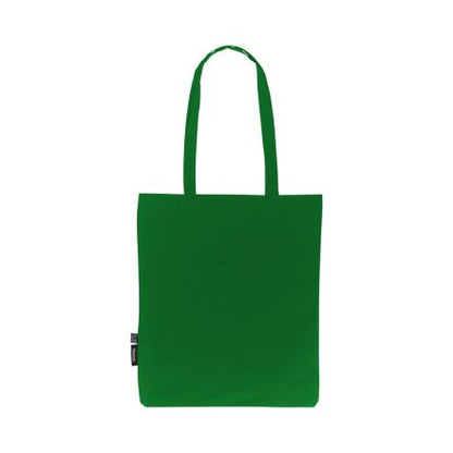 Green lightweight organic cotton tote bag 120 g/m² with custom logo print