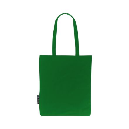 Green lightweight organic cotton tote bag 120 g/m² with custom logo print